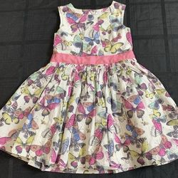 M&S Kids toddler girls size 2 / 3 colorful butterfly dress with inner lining