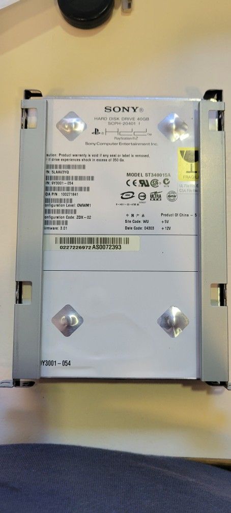 Sony PS2 Hard Drive OEM Not Aftermarket