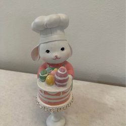 Pastel Easter Bunny Baker With Cake