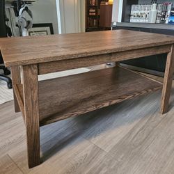 Brown Faux Wood Coffee Table