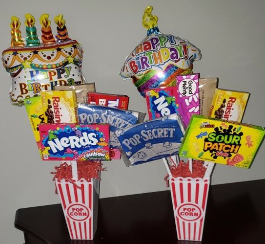 Birthday Popcorn/Candy Bouquets (Small)
