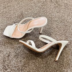 White Heels  Size 6.5