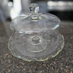Vintage Princess House Cake Stand and Dome