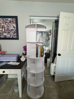 5 tier rotating  bookshelf