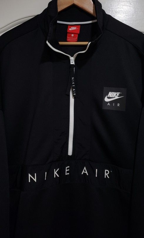 Nike Air Half Zip Pullover Black Track Jacket Men's Size Large Authentic