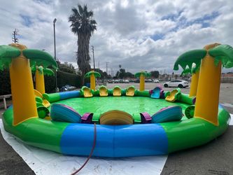 Large pool with boat sold separately