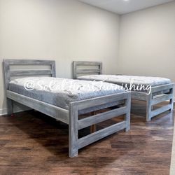 2 New Twin Bed With Mattresses
