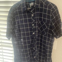 Steve Harvey Blue Plaid Shirt 