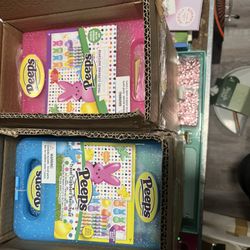  20 Peeps Travel Clipboard Sketchpad Stickers Crayons Set Blue & Pink Target 10 each