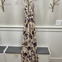 Floor Length Floral Gown - Large $20