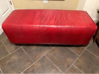 Leather Ottoman