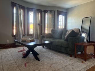 Black coffee table 28 by 48