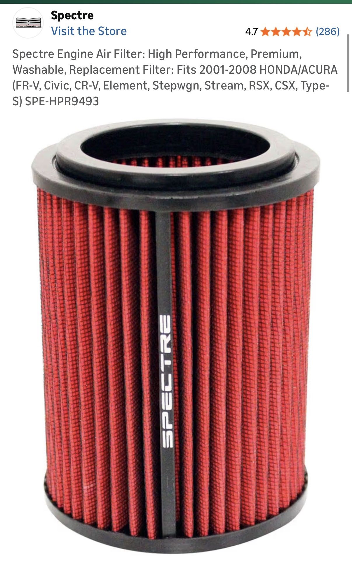 Spectre Air Filter HPR9493