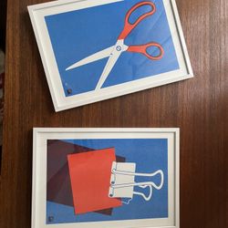 Set of 2 Risograph Prints - White A4 Frames