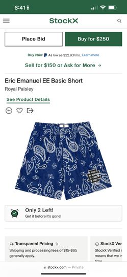 ERIC EMANUEL BLUE BANDANA SHORTS