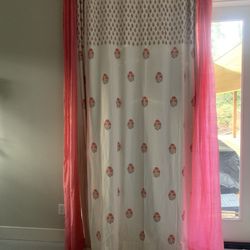 2 Linen Blackout Curtains - 5ft Long
