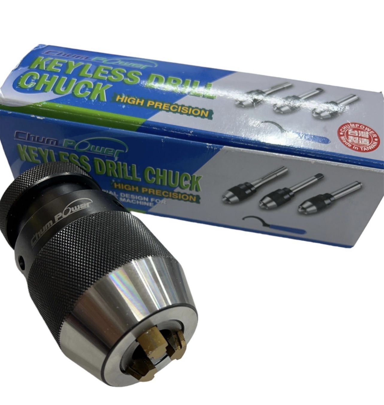 Chum Power 1/8"-5/8" Special Heavy Duty Keyless Drill Chuck, JT6 Mount, Titanium