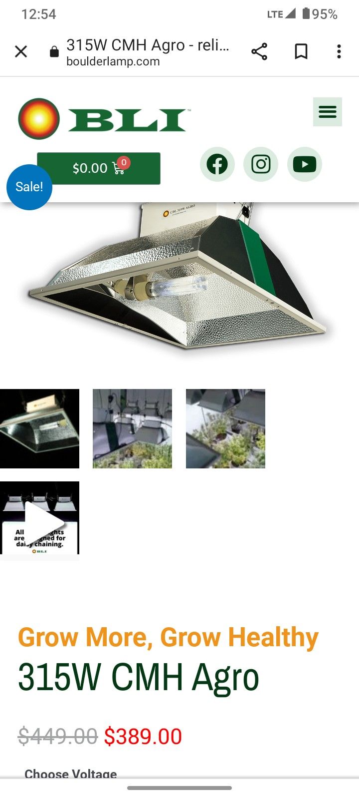 CDL 315W AGRO LAMPS/$60.Pc