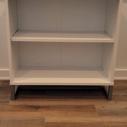2-Tier White Bookshelf