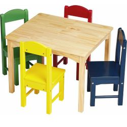 NIB Amazon Basics Kids Wooden Table Set.  $25