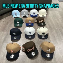 MLB New Era Los Angeles Dodgers, New York Yankees, Chicago White Sox, Atlanta Braves, Houston Astros 9forty SnapBack Hats 