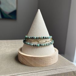 African Turquoise Convertible Bracelet To Necklace ( firm on price )