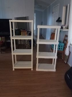 Plastic shelves