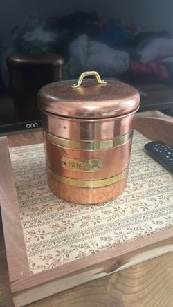 Copper And Gold Canister 