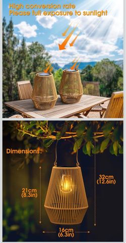 Solar Lanterns Outdoor Waterproof(4 Pack)