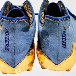 ADIDAS Adizero 5-Star 6.0 Sunday's Best Football Cleats Blue/Metallic Gold Men13