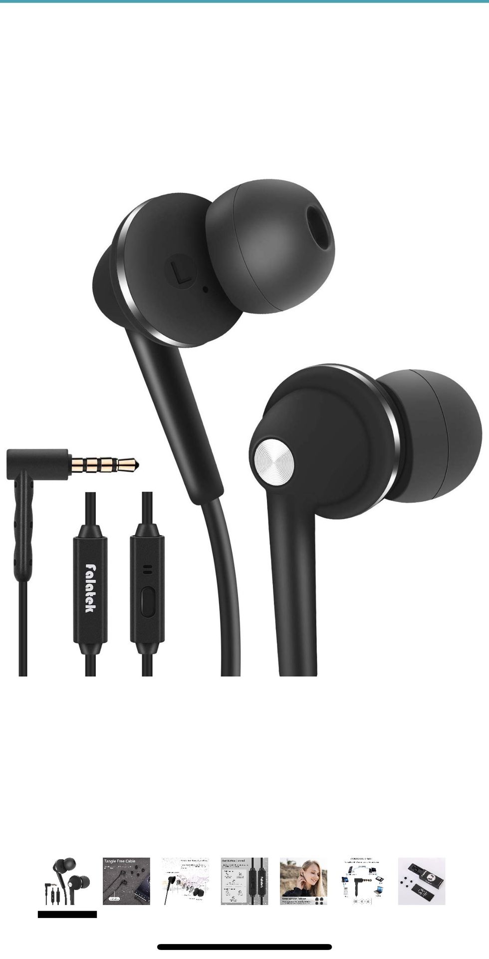 Brand new headphones earbuds with mic