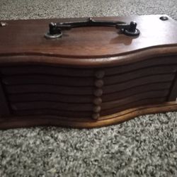 Vintage Wooden Cork Coaster W/ Snack Tray Set