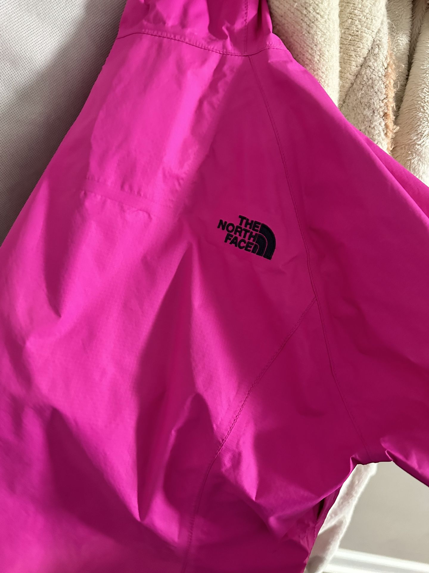 North Face Rain Jacket Bright Pink Small Size