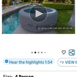 Portable Hot Tub /4 People Used Original $569.00