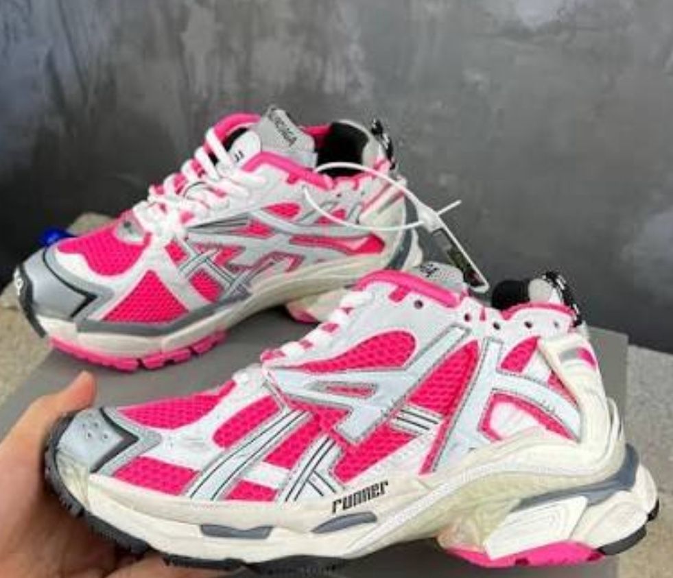 Pink White Grey Black Balenciaga Runners (All Sizes EUR: 35 36 37 38 39 40 41 42 43 44 45 46) 