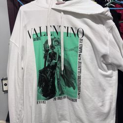 Valentino Garavani White and Black Hoodie