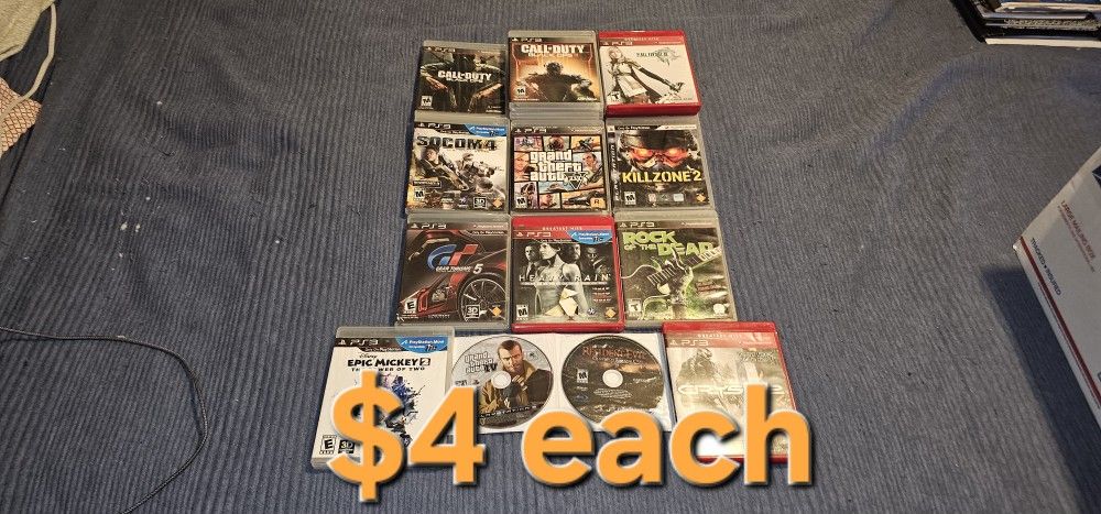 Playstation 3 Ps3 Games $4 Each