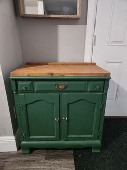 Solid Wood Vintage Style Cabinet Sideboard  - $75