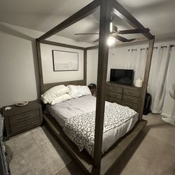 Queen Bed & Nightstand
