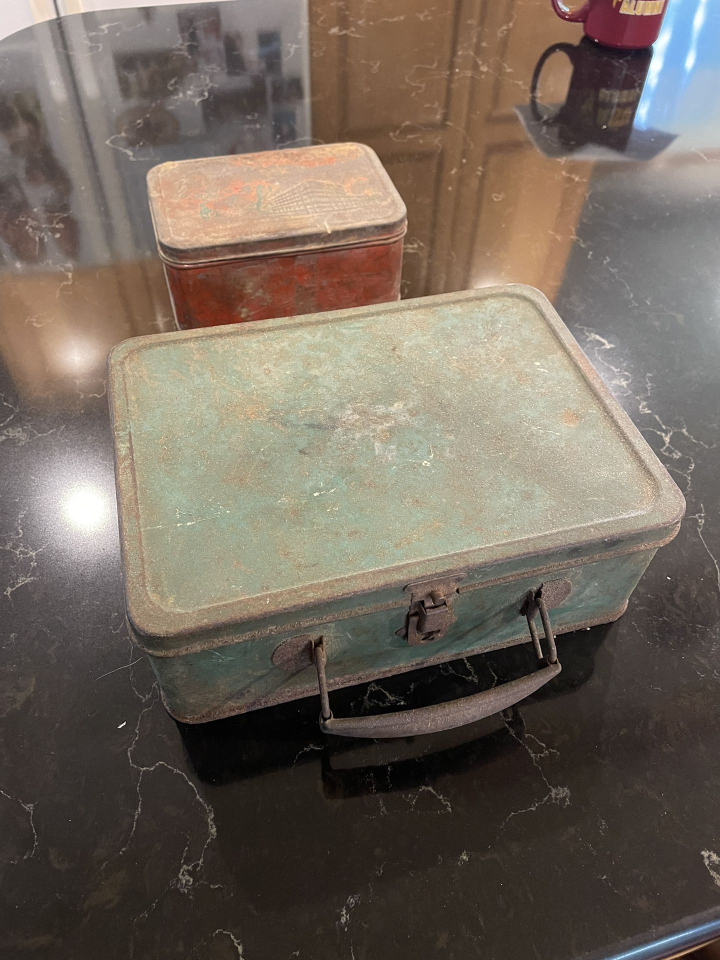 Two Vintage Tin Cans/Containers  Both For $4
