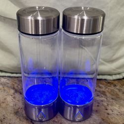 2 Portable Hydrogen Water Generator Bottles  Makes Clean Pure Water