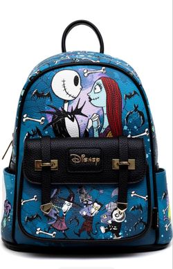 Nightmare Before Christmas 11" Vegan Leather Fashion Mini Backpack