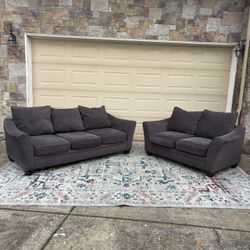 Dark Gray Sofa & Loveseat Set
