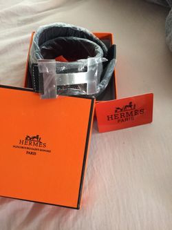 New Silver HERMES Belt