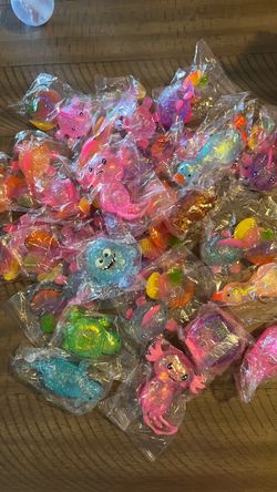 Sugar squishy squeeze toys  fish, dinosaur,turtle , duck , axolotl, cube,
