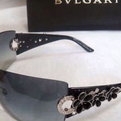 Bvlgari Bulgari Gradient Lenses 652-B Swarovski Crystal Sunglasses
