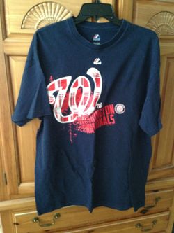 Washington nationals navy blue t shirt size extra large by majestic