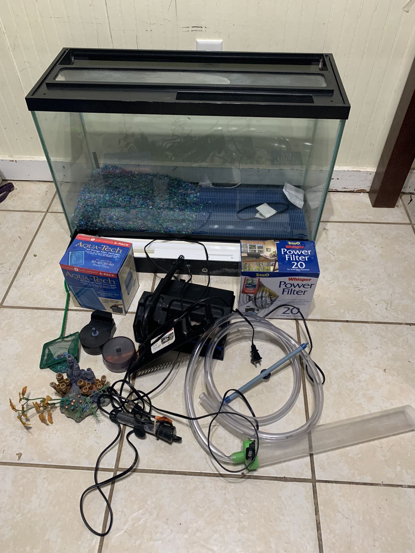 Large Fish 🐠 Tank With Accessories 