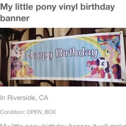 My Little Pony Happy Birthday Banner