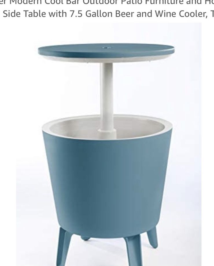 OUTDOOR COOLER AND ACCENT TABLE IN ONE